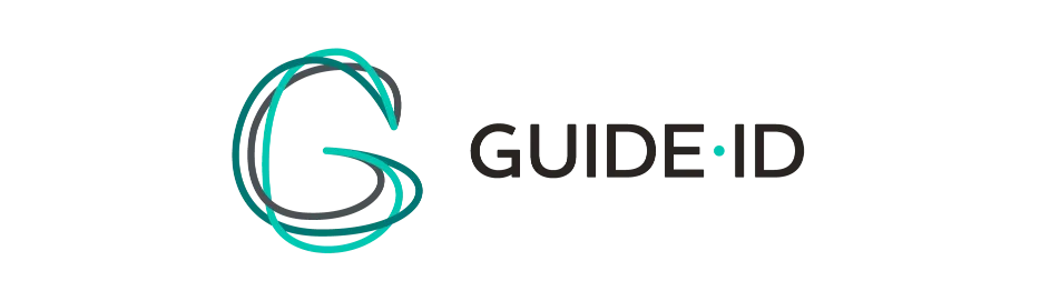 Guide-ID logo, the letter G made with 3 different colored lines.