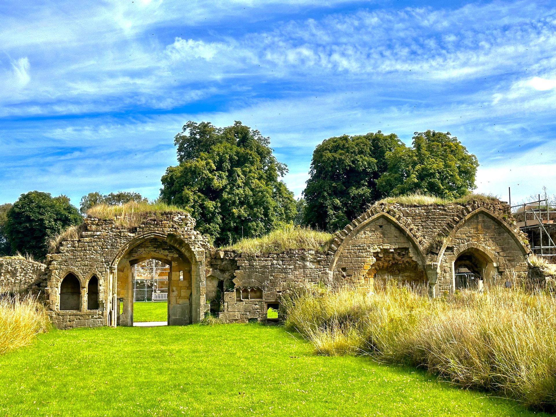 The runes of the Hailes Abbey on a sunny day