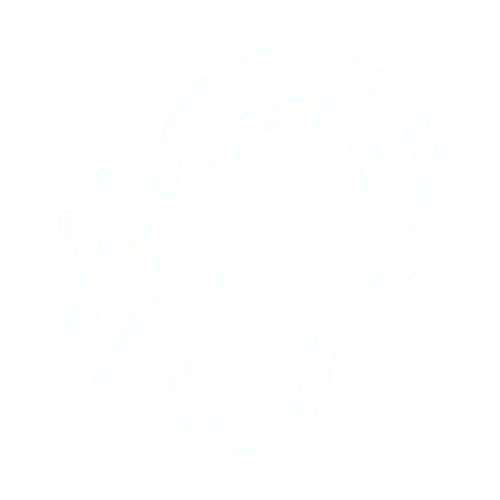 Icône d’une oreille qui écoute quelque chose.
