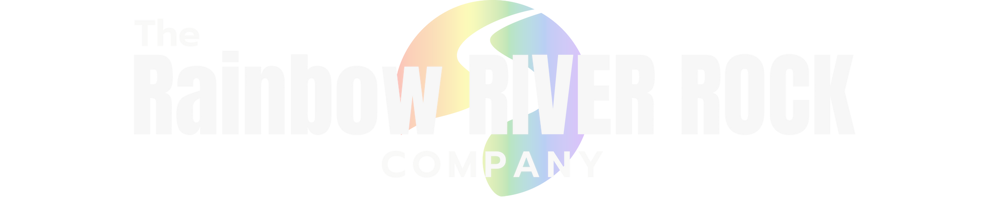 The colorado river rock company logo on a blue background