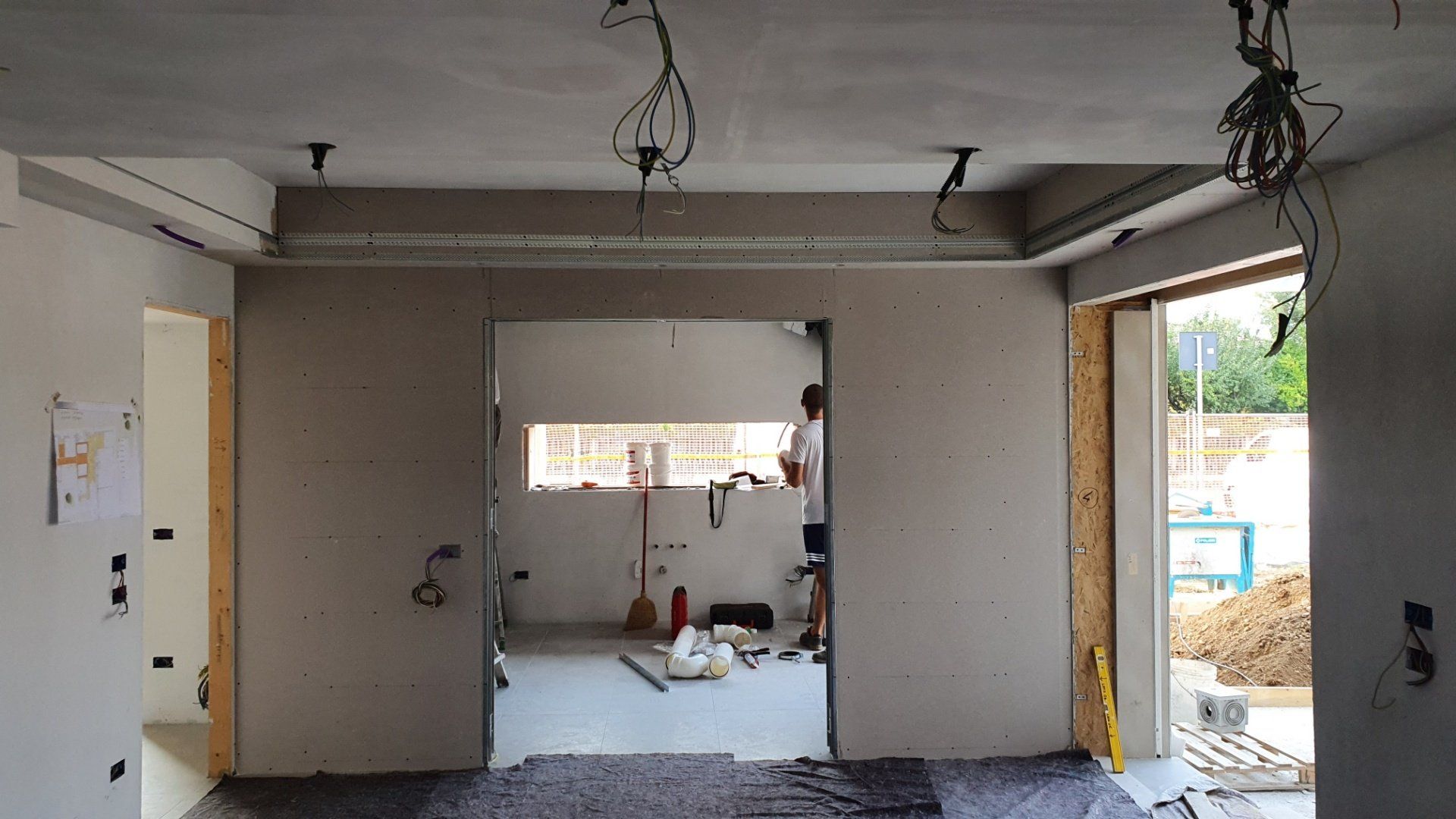 intervento per la realizzazione di lavori in cartongesso a Bergamo