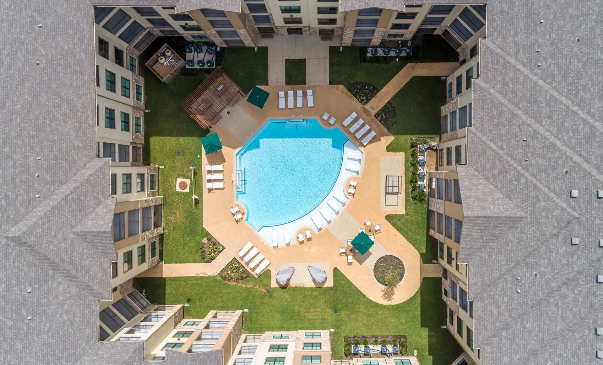 Haven at Liberty Hills | Drone View of Pool