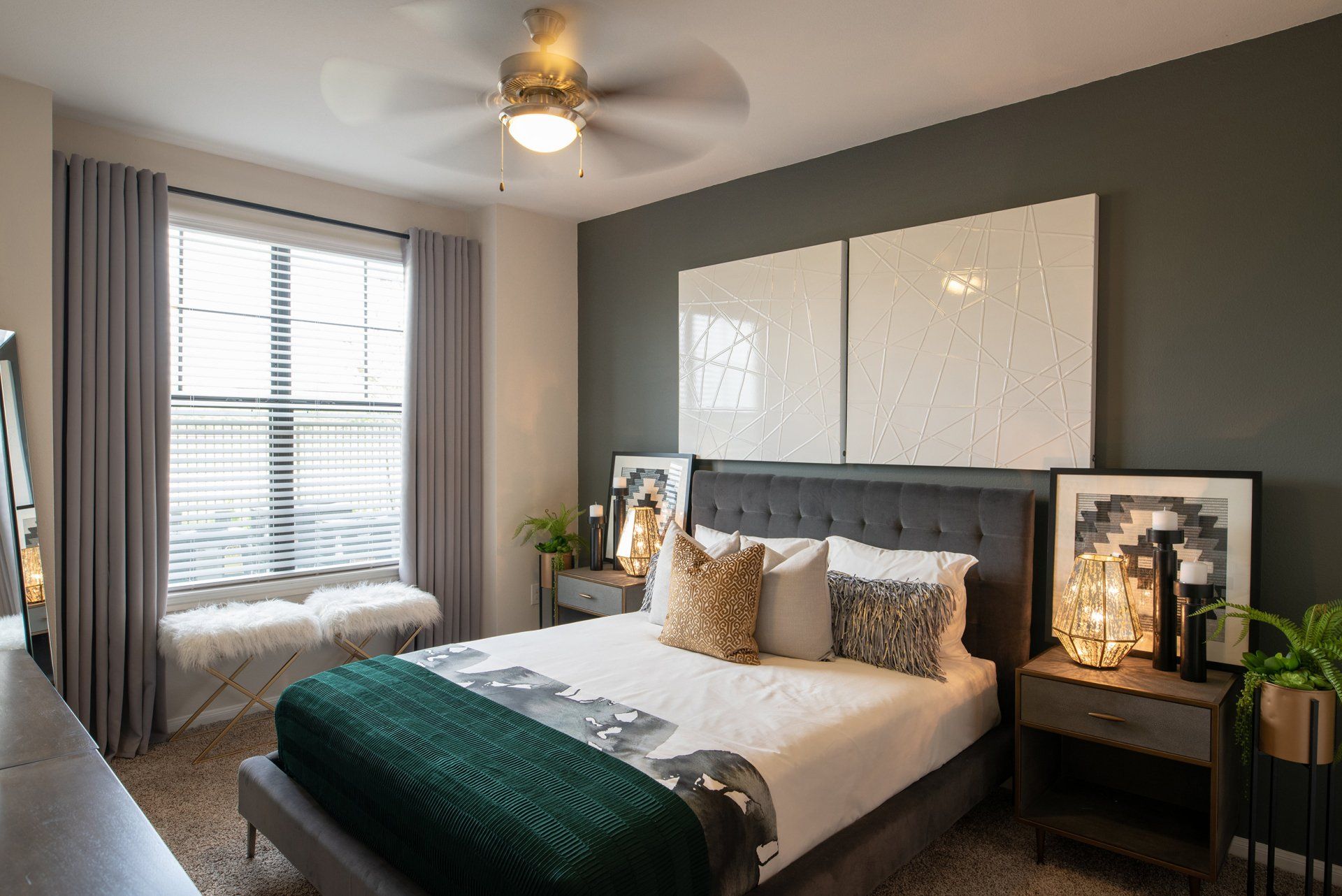 Haven at Liberty Hills | Bedroom with Ceiling Fan