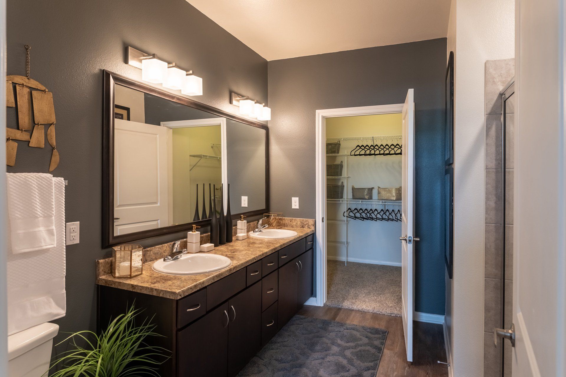 Haven at Liberty Hills | Bathroom with Mirror and Two Sinks