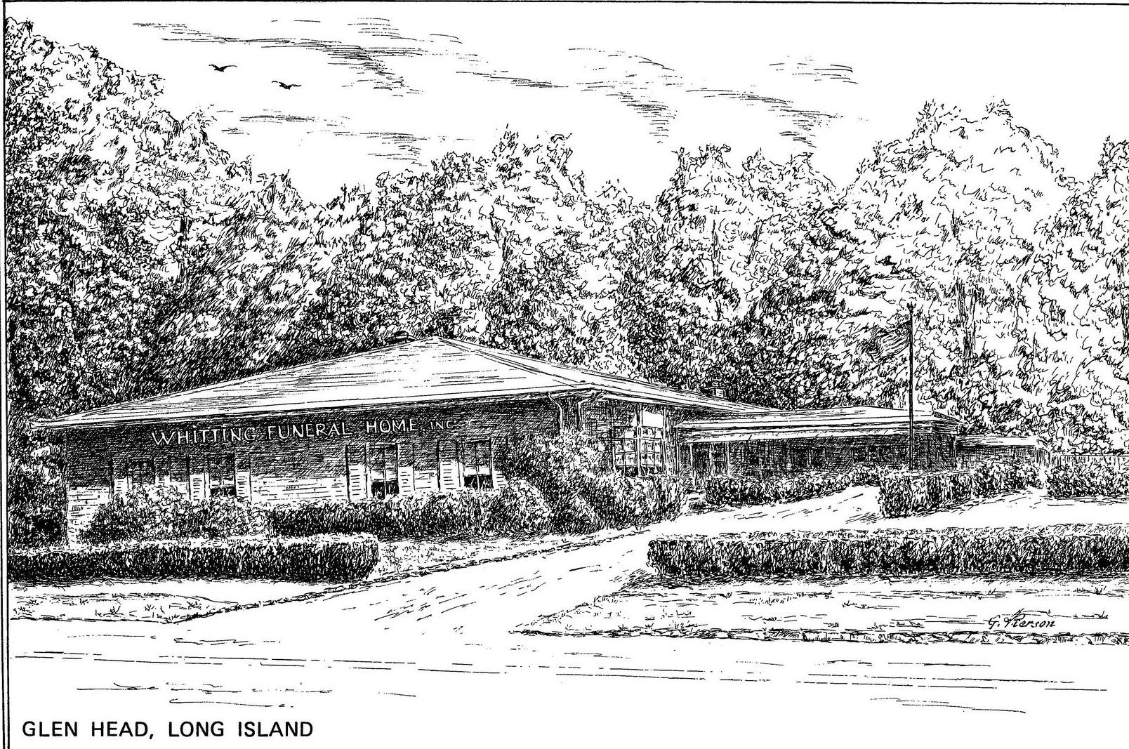 Whitting Funeral Home History. Whitting Funeral Home from Glen Cove Avenue.