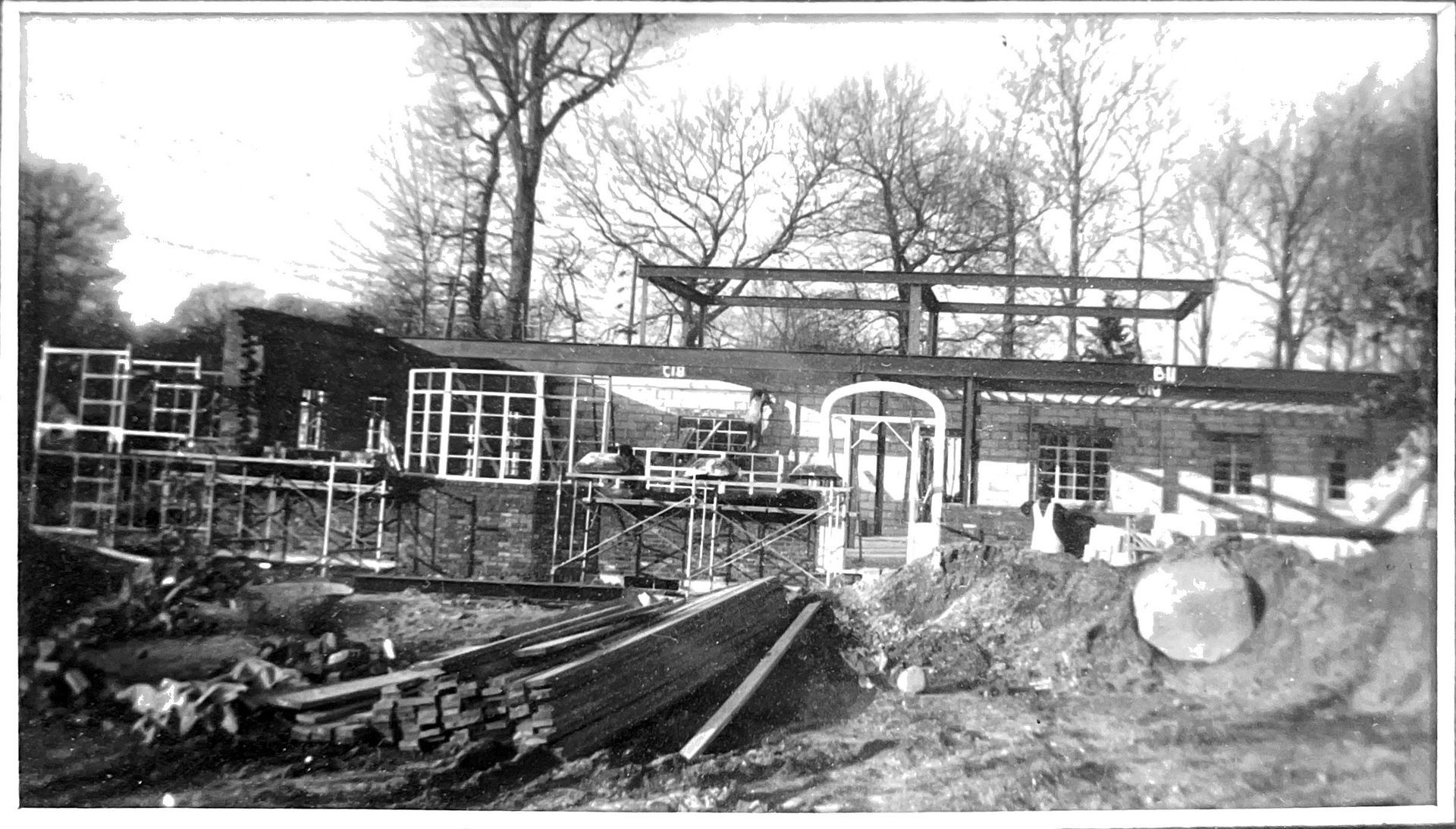 Whitting Funeral Home History. Image of Whitting Funeral Home being built in the late 1950s in Glen Head, Long Island NY.