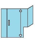 TL93C Custom Heavy Glass Series *6HCU Door — Trenton, NJ — Cooks Glass & Mirror