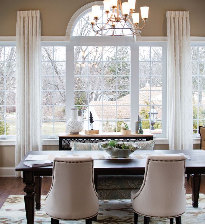 replacement window with arch top