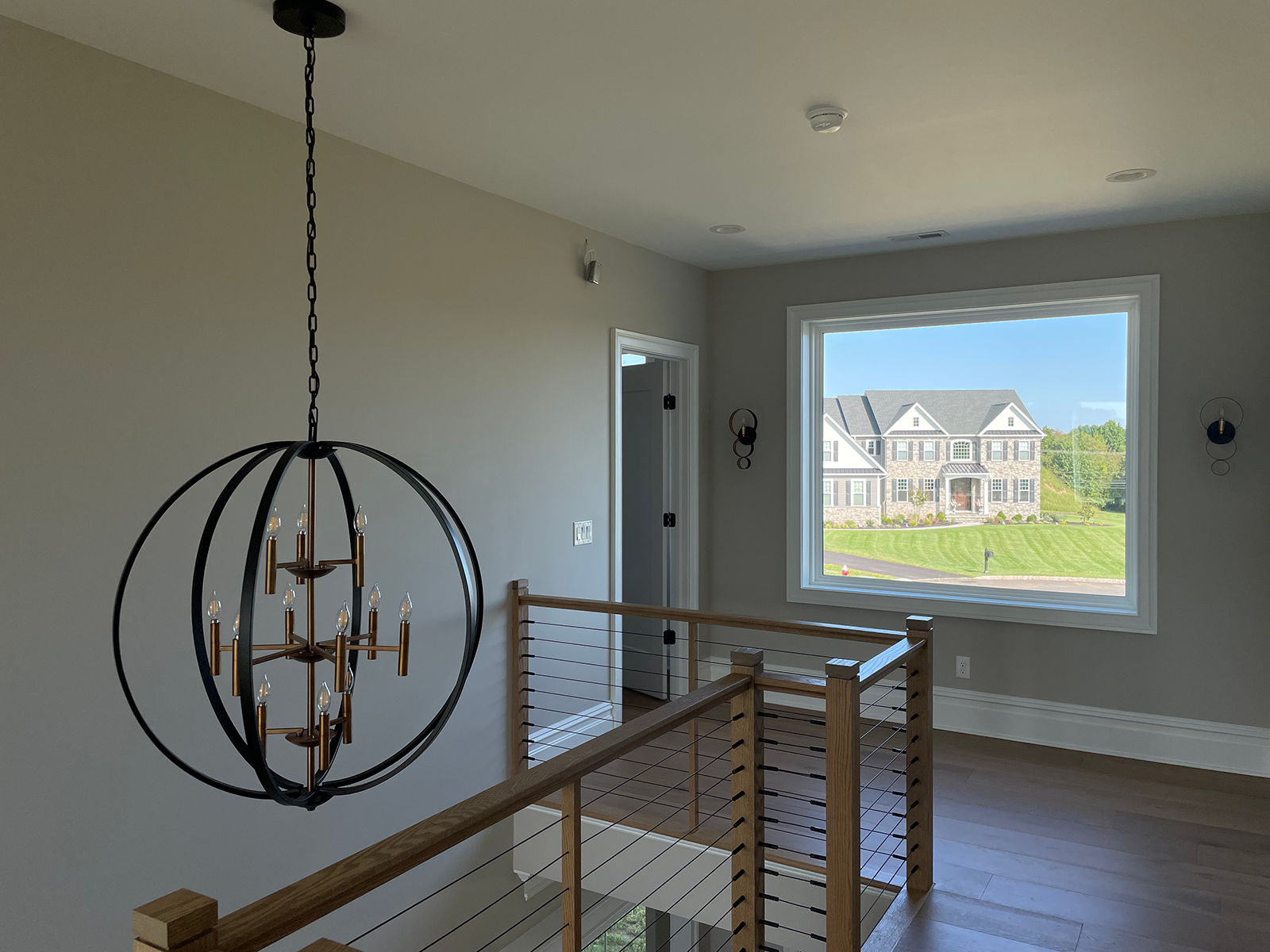 interior view of whiye picture window