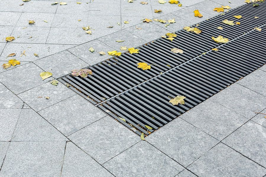 a drainage made of stainless steel