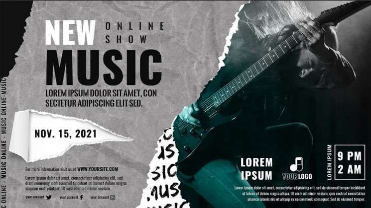 A poster for a new online show of music