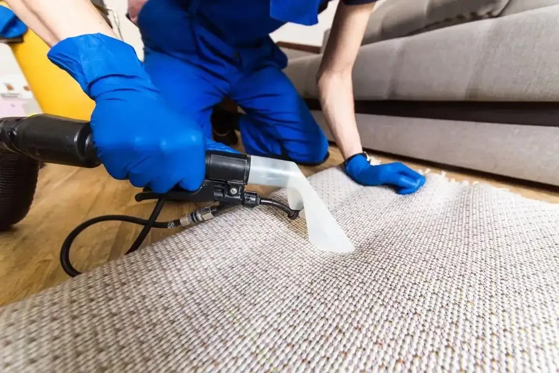Residential carpet cleaning service removing stains in Temecula home
