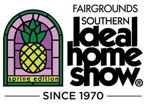 A logo for the fairgrounds southern ideal home show