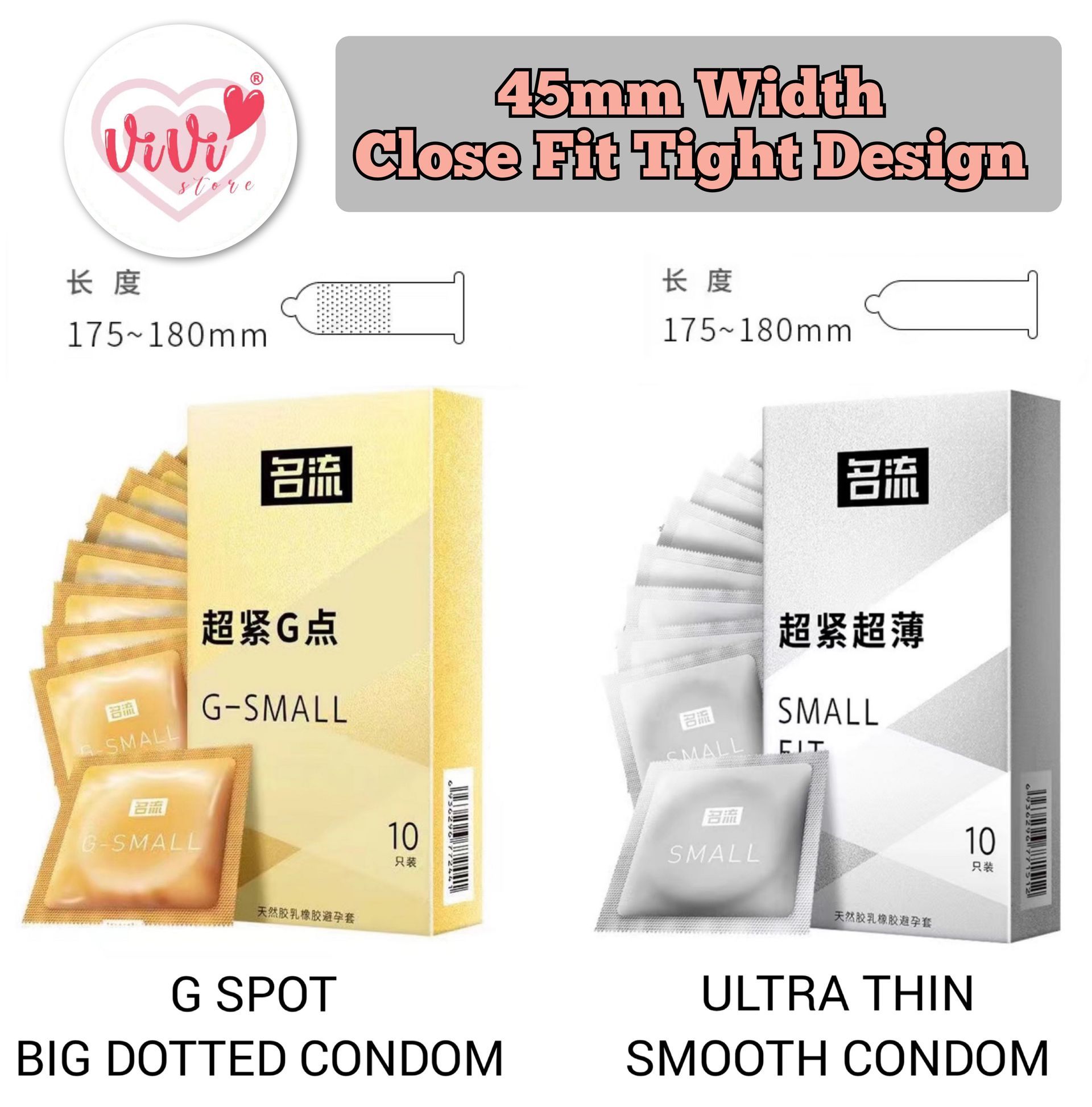 Vivi Store Small Fit Dotted Lubricated Condoms Malaysia