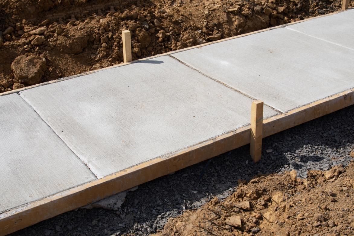 A Concrete Walkway is Being Built in the Dirt — Wayne Hall Concreting in South Lismore, NSW