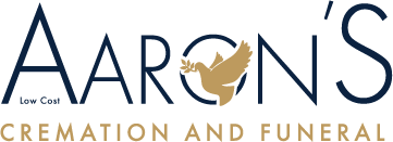 Aaron 's cremation and funeral logo with a bird on it