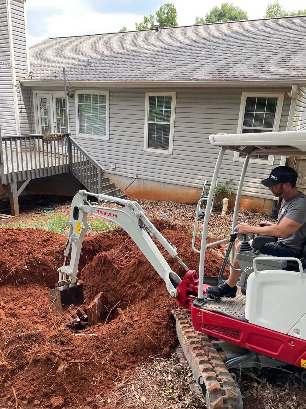 Septic pumping at a home in Hoschton, GA