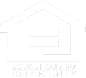 a white house with the words `` equal housing opportunity '' below it .