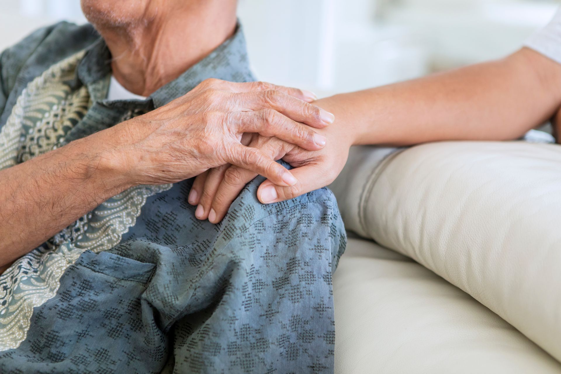 comforting aging parent