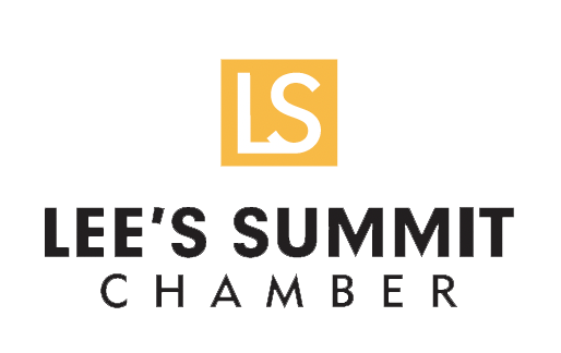 The lee 's summit chamber logo is yellow and black