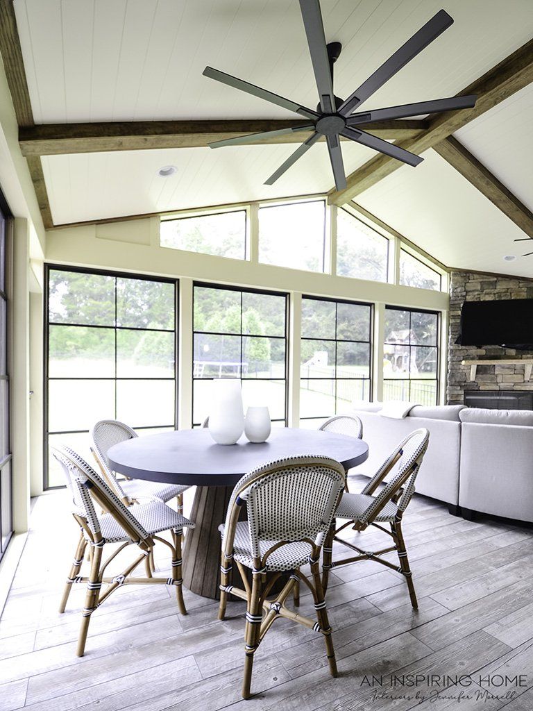 Season Porch Round Table and Chairs | Charlotte, NC | An Inspiring Home