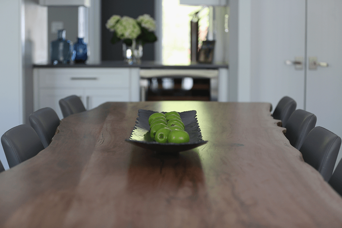 Modern Retreat Wooden Table and Dark Grey Chairs | India Land, NC | An Inspiring Home