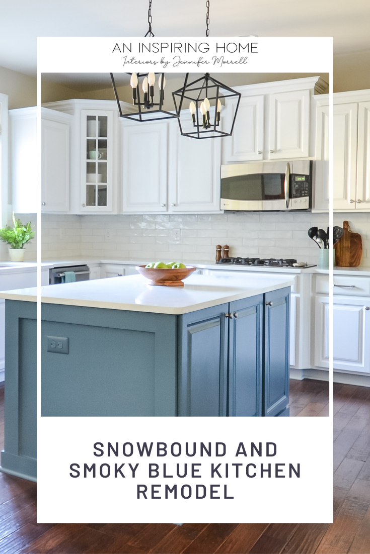 snowbound and smoky blue kitchen