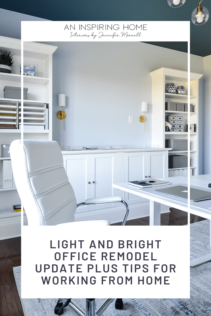 light and bright office remodel update plus tips for working from home