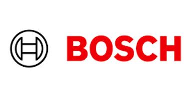 El logotipo de Bosch es rojo y negro sobre un fondo blanco.