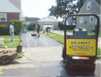 Finishing Touches on a Residential Driveway - Hillsborough, NJ - Brandt Construction CO