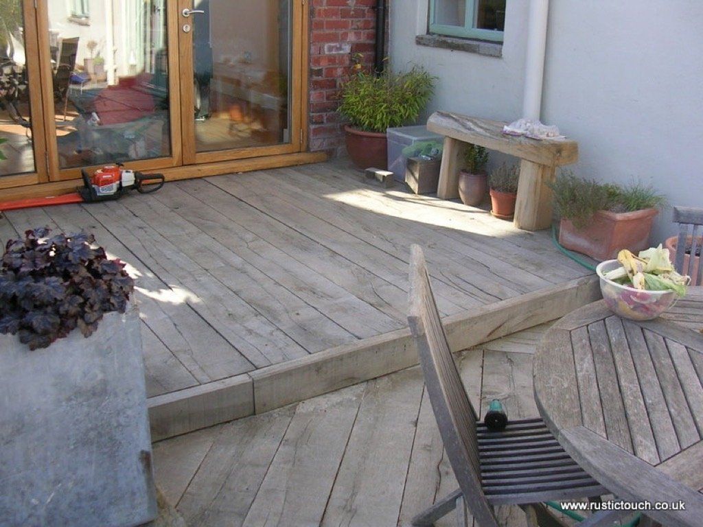 oak sleeper decking