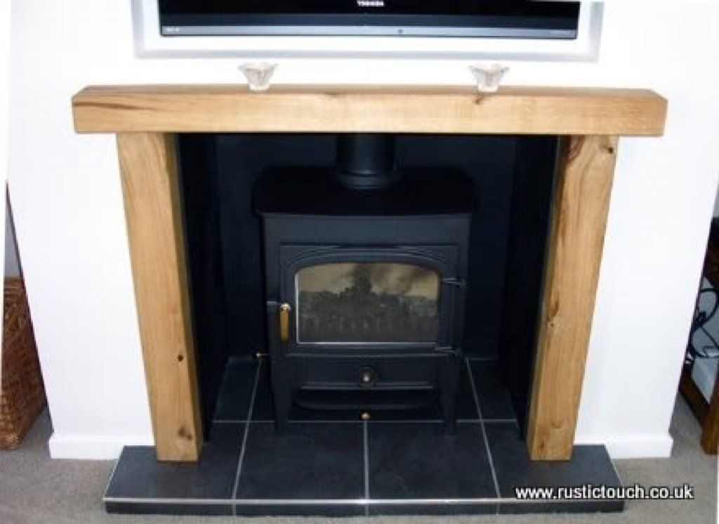 oak fireplace