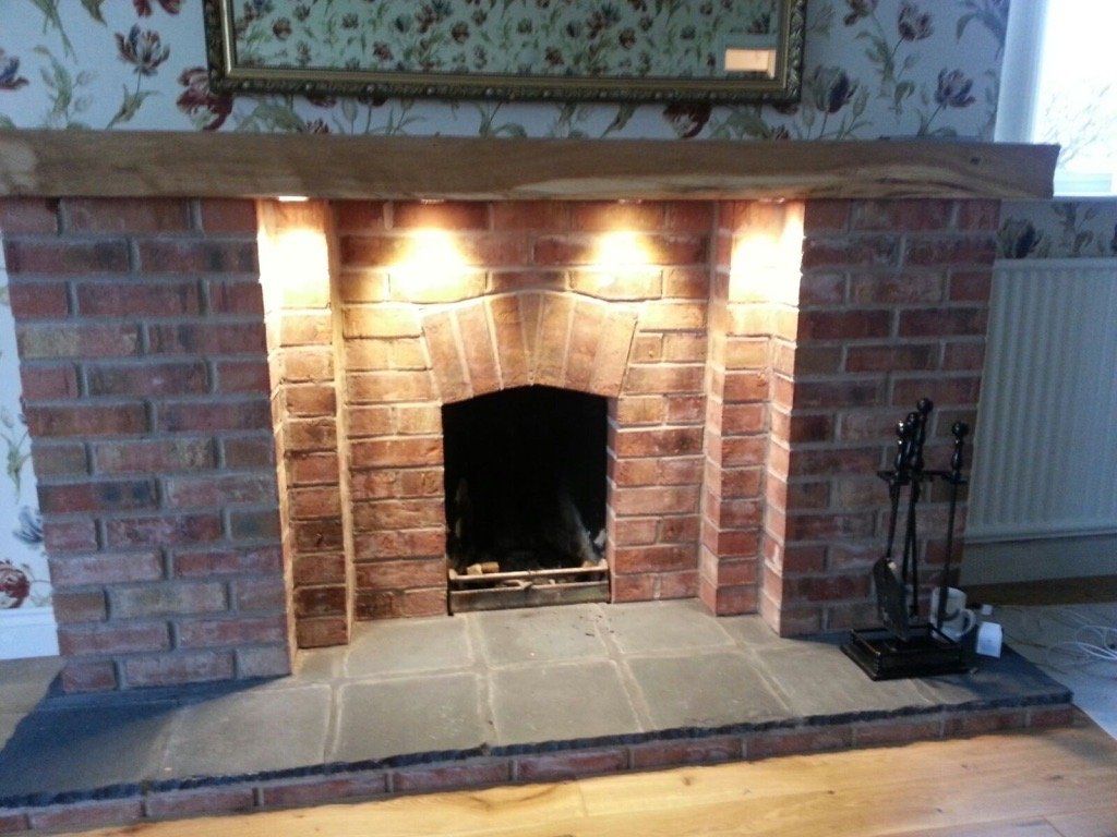 oak fireplace beam