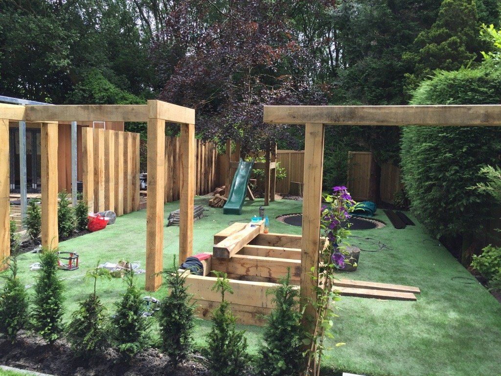 new oak pergola