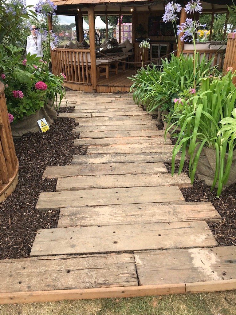 railway sleeper path