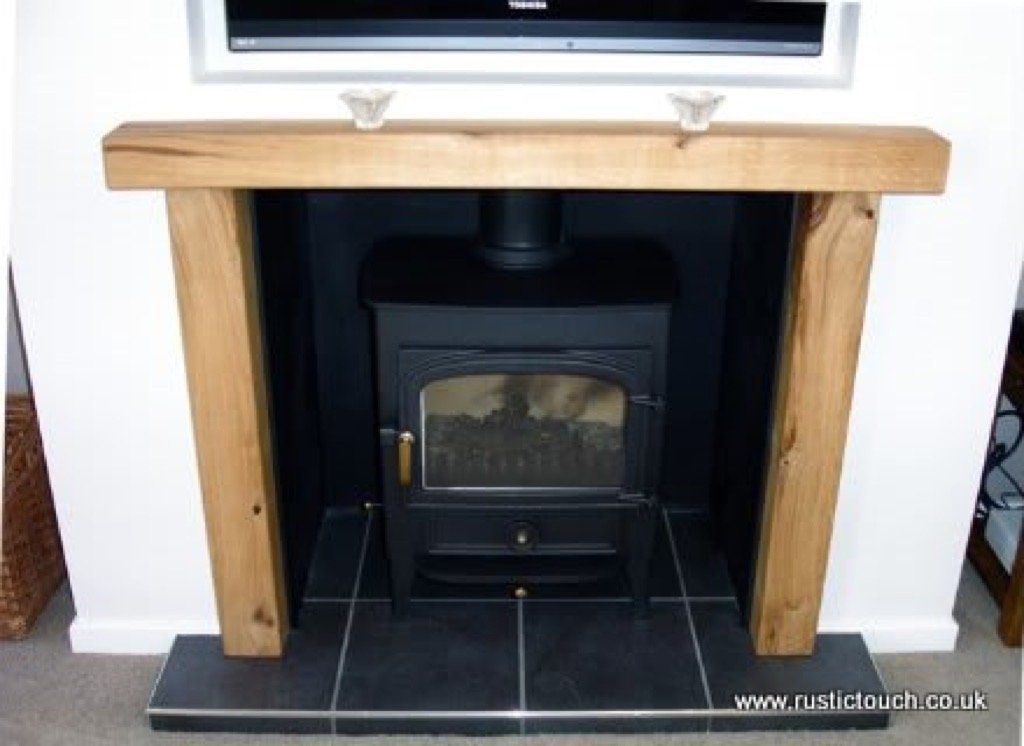 oak fireplace