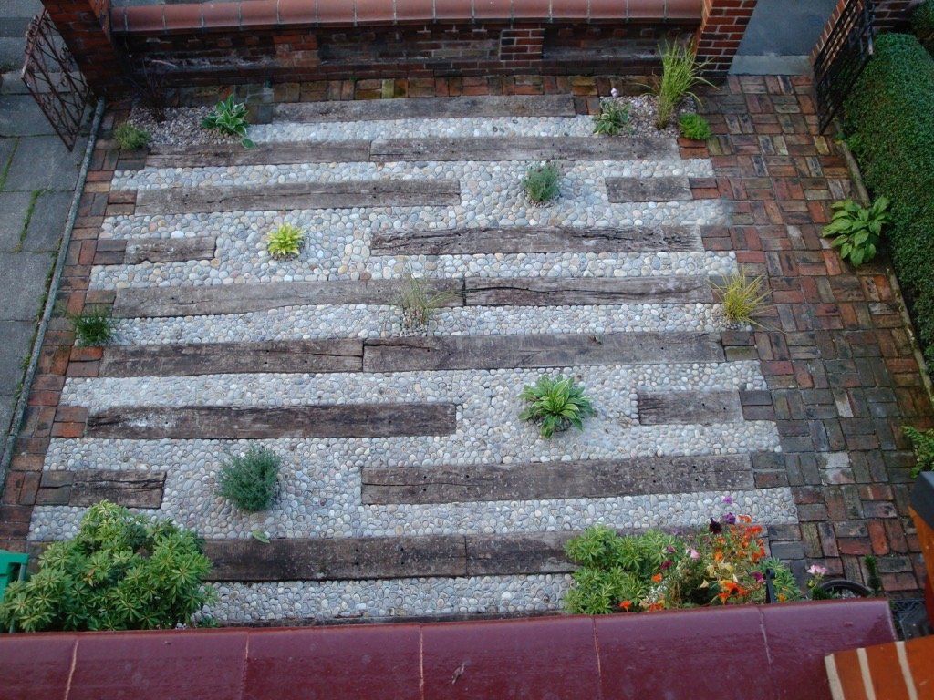 railway sleepers garden