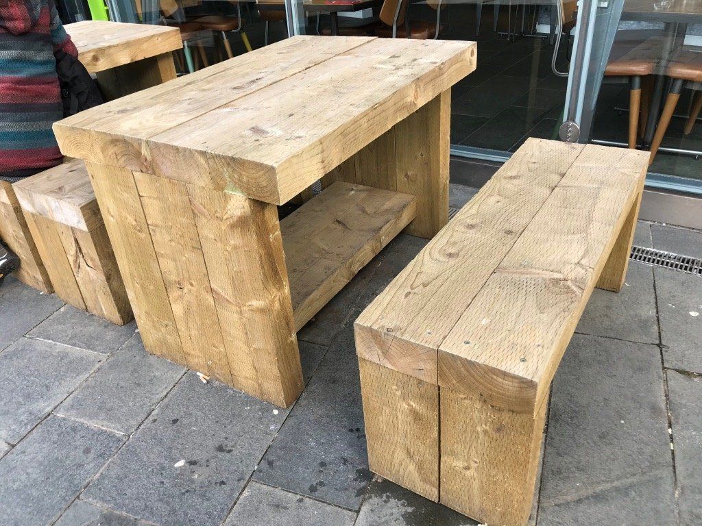 new sleeper table and benches