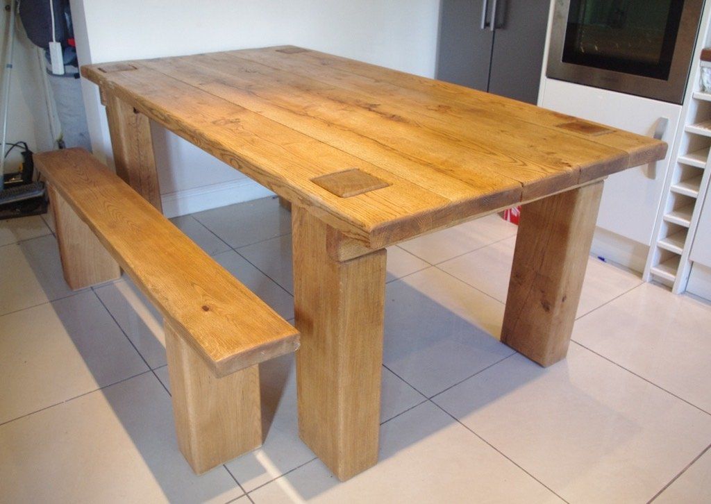 new oak boards table