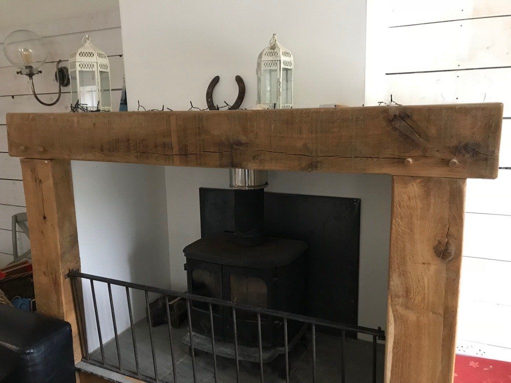 oak fireplace