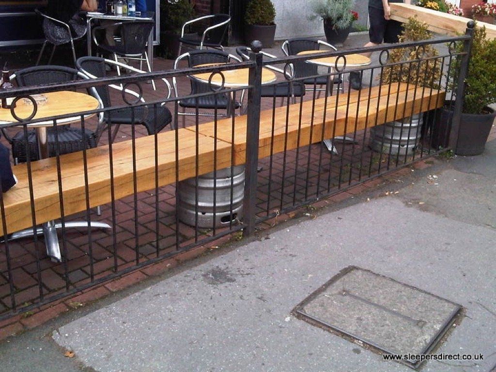 oak sleeper pub seating