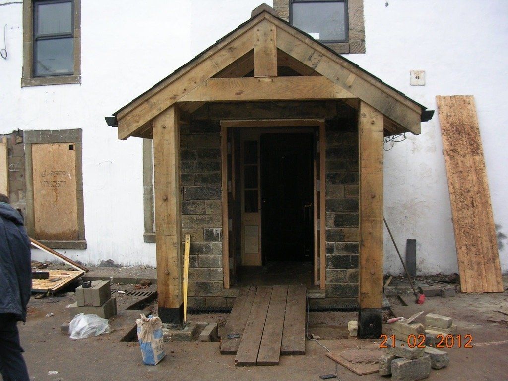 new oak sleepers porch