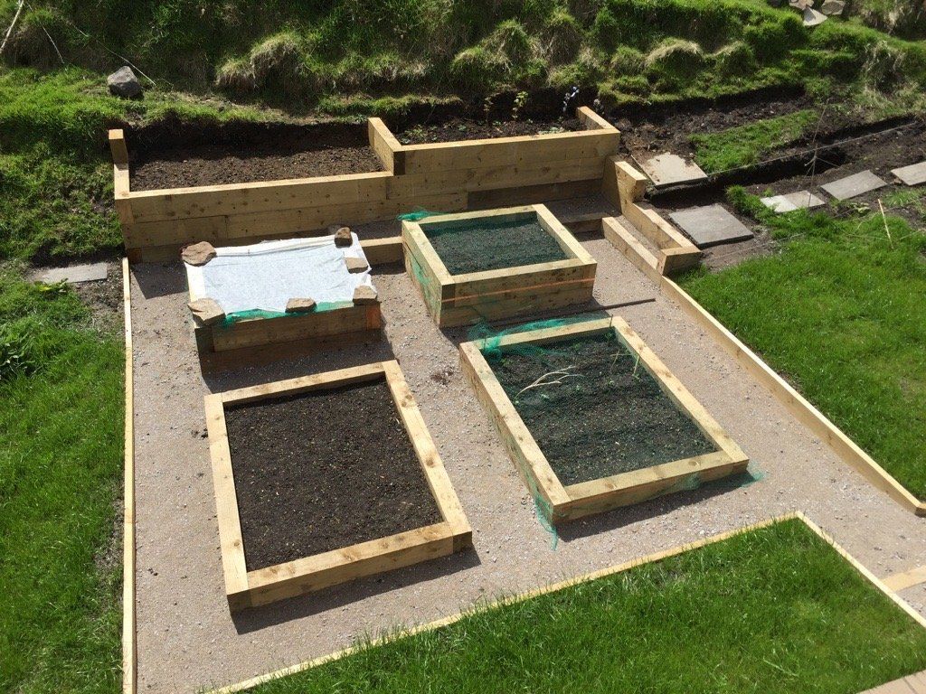 new oak vegetable beds
