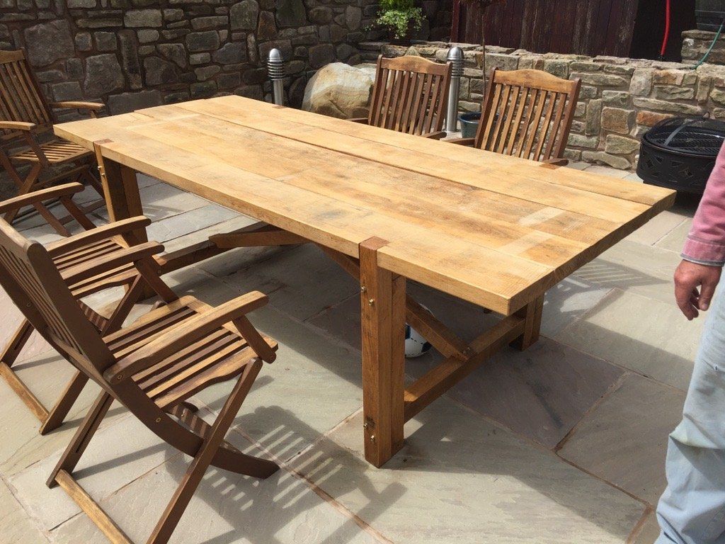new oak board table