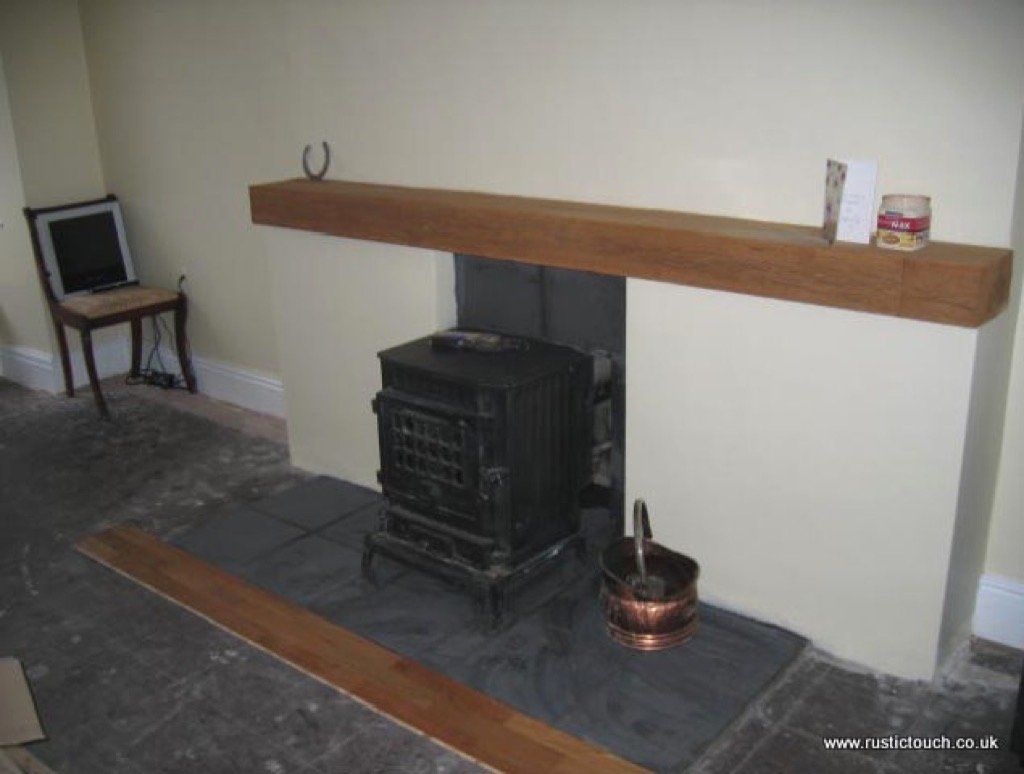 oak fireplace