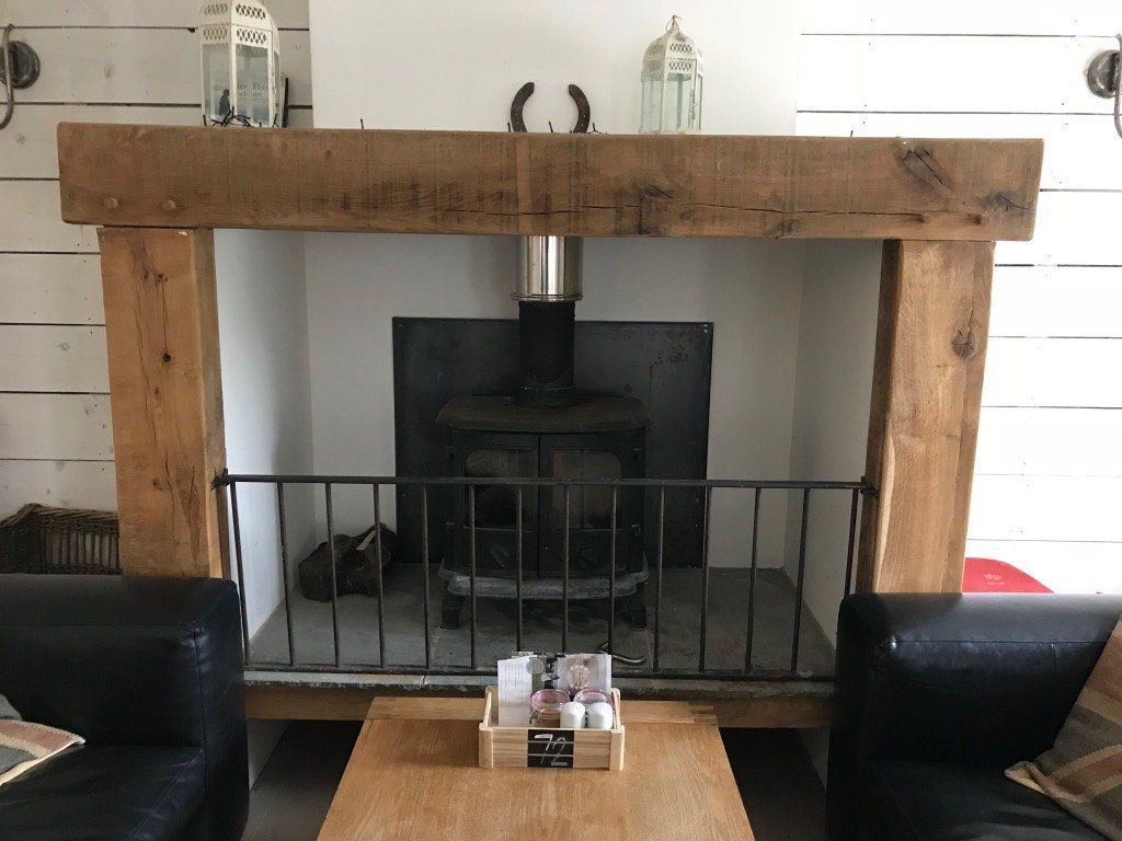 oak fireplace