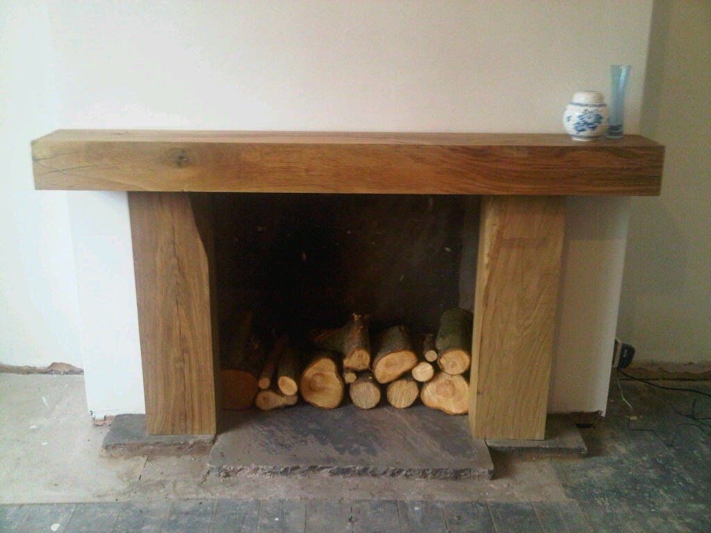 oak fireplace
