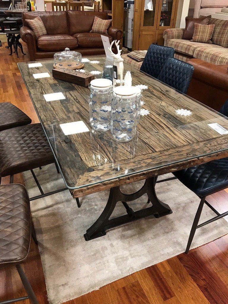 oak wagon boards table