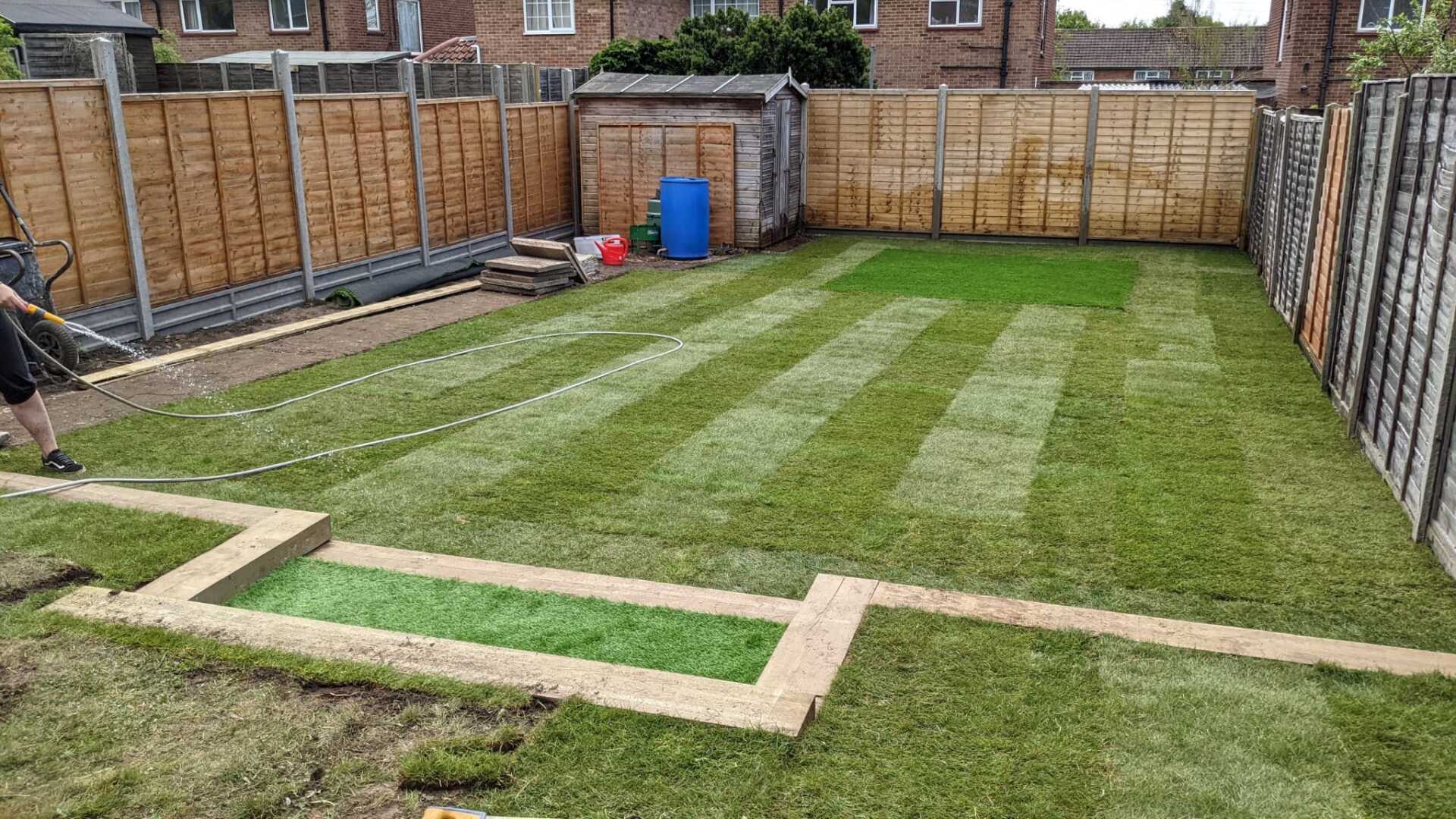 New turf and garden redesign in Surrey