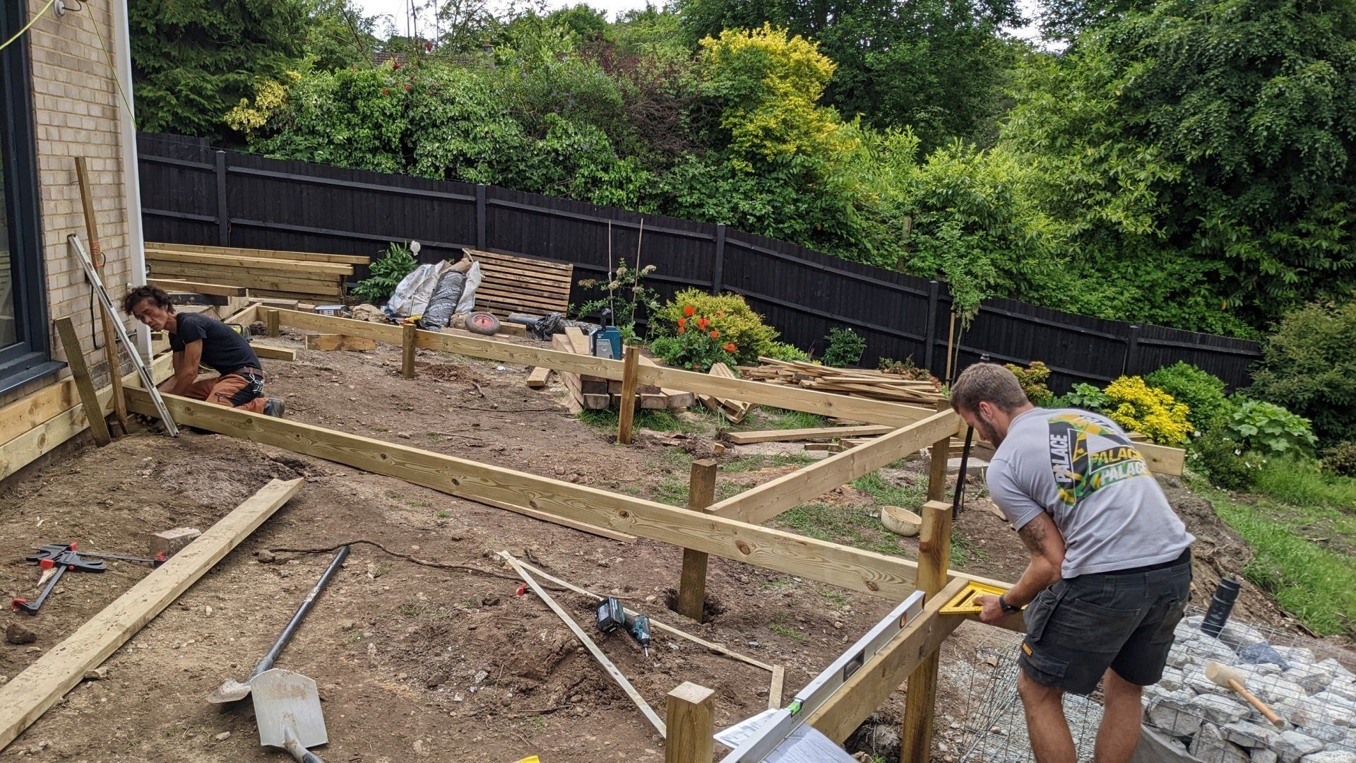 Decking project in progress